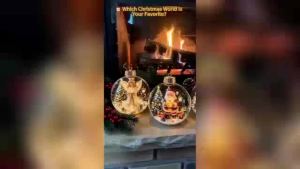 *Glowing Christmas Story Ornament - Glowing Christmas Diorama Ornament Light-Up Mini Scene With Warm LED Light Light-Up Mini