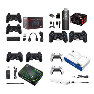 Portable 256GB TV Handheld Game Console Wireless 4K Gamepads for PS1 N64 DC Classic Gaming Experience