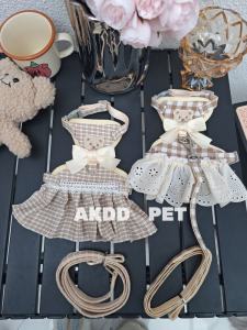 Cute Bear Pet Leash for Dogs And Cats Small Dogs Teddy Bichon Outdoor Pulling Rope Nylon Material Non-Extensible