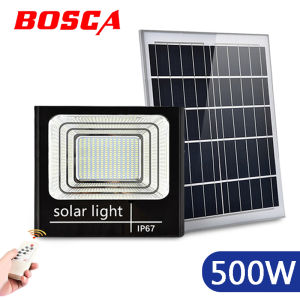 BOSCA 5 Year Warranty 500W Solar Led Outdoor Flood Light Street Lamp IP67 Waterproof With Remote