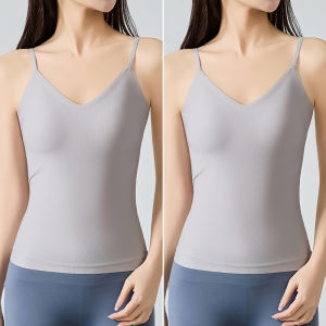 MiiOW | Áo ba lỗ nữ cổ chữ V MiiOW có đệm ngực một mảnh Áo lót hở lưng kiểu dáng mùa hè Áo khoác ngoài thường ngày