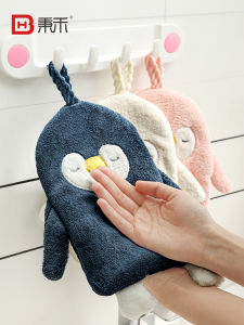 Thickened Cartoon Kitchen Towel Creative Cute Hanging Absorbent Non-shedding Hand Towel Home Textile Bathroom Towel
