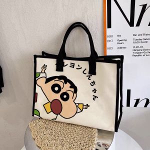 Túi Vải Canvas Đa Năng Cho Nữ Túi Đeo Vai Dung Tích Lớn Đựng Sách Túi Học Sinh Đi Làm Túi Vải Túi Tote in Họa Tiết Mùa Hè 2024