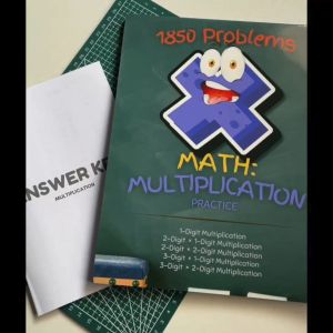 Math Workbook: MULTIPLICATION Practice K-6 (90 pages - 1850 problems)