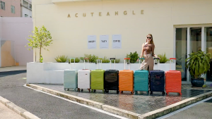 【Tặng Bọc trùm vali 】Vali kéo du lịch cao cấp Sea Choice 2030 Chất liệu nhựa PC Size 12 + 20/24/28 (Size 24 có thể mở rộng) có khóa TSA Khóa kéo YKK -Thiết Kế Vân Gốm Băng Liệt Văn