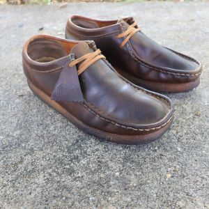ส่งฟรี 8.5Us 26Cm 41.5Eu รองเท้า Clarks OriginalsWallabe loafers Pre-owned Authentic