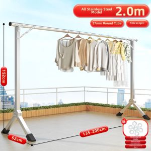 Folding Telescopic Drying Rack Stainless Steel