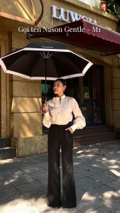 Ô dù thẳng đi mưa cao cấp lịch lãm Nason Umbrella Gentle-M1 tay cầm gỗ sang trọng Vải siêu chống thấm vượt trội