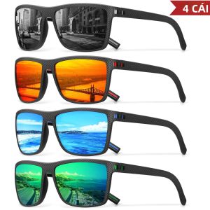 3/4 Gói Kính Mát Phân Cực Nhiều Màu Sắc UV400 Dành Cho Nam Và Nữ Hộp Thiết Kế Thích Hợp Cho Lái Xe Câu Cá Thể Thao Ngoài Trời