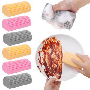 3Pcs Damp Clean Duster Sponge Dusters Magic Sponge Powder Cleaning Tool for Blinds Glass Window Track Grooves Car