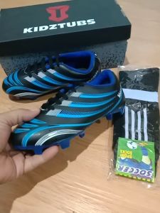 KIDZTUBS Sepatu Bola Anak Paket Komplit Sepatu Bola Tas Skin Deker Kaos Kaki Usia 6-10 Tahun Size 28 29 30 31 32 33 34 35 36 37 KDZ1051011525