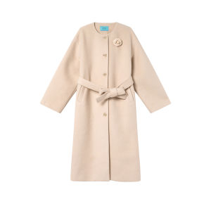 XXNING | Áo Khoác Tweed Dài Kiểu Hoa Pháp Elegance