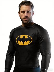 Hot Toys | Summer New Batman Series Jujutsu Breathable T-shirt Fitness Shorts Long Sleeved T-shirt Mesh Muscle T-shirt Mens Clothing