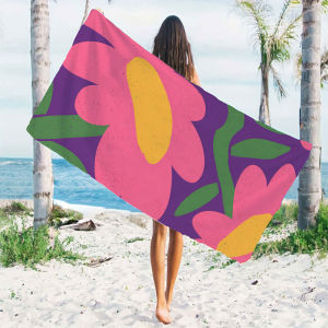 BILIBILI | Bold Floral Beach Towels Ultra Lightweight Quick Drying Super Absorbent Summer Essential Fast-Drying Towel for Beach