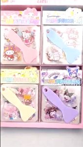 ชุดสติกเกอร์ Stencil พร้อมไม้รีด 2 สติกเกอร์ตกแต่ง ลายซานริโอ้ สวยงาม น่ารัก