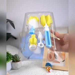 6pcs Pembersih Botol Bayi Sikat Spons Set Sikat Sedotan Puting Pembersih Sikat Sedotan Botol Susu
