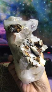 Đá THẠCH ANH trắng LEMURIAN Ổ TỰ NHIÊN phale NĂNG LƯỢNG VŨ TRỤ MẠNH 311