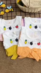 Bayi - 2 Tahun - Dress Anak Rao Lee | Baju Anak Perempuan Kualitas Import Dres Baby Lengan Pendek Gaun Kensi Set Premium Korea Style kiosbalitafawa