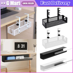 Cable Management Under Desk Channel Cable Raceway Cord Hider Desk Cable Tray No Drilling for home office wire Organizer 40cm PVC