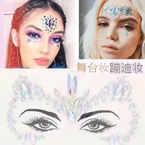 New Design Makeup Masquerade Face Decoration DIY Jewerly Tattoo Sticker Acrylic Face
