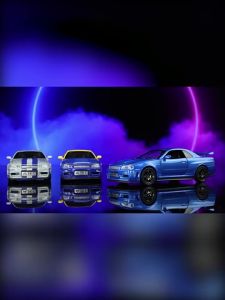 1:32 NISSAN GTR SKYLINE  R34 Diecast Alloy Car Collection Toys