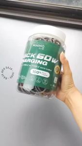 Kabel Data Charger USB Tipe C to Type C Isi 20 10 Pcs 60 Watt 3A Power Delivery Quick Fast Charging Casan Tepsi Taepsi Grosir Toples Minimo DGT02