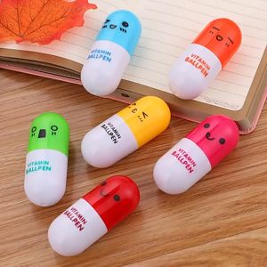 Capsule Vitamin Ball Pen – Mini Ballpoint Pen Stationery School Supplies with Unique Pill Design Pill Pen