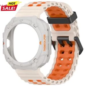 New Armor Case+Strap For Samsung Galaxy Watch Ultra(2025) 47mm Ultra(2024) 47mm Sport Band Silicone Watchband Correa Bracelet Ga