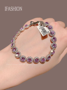 Heavy Work Zircon round Cut Bracelet Womens Fashion Jewelry Vintage Luxury Personality Design Hand Accessory Crystal Embedded