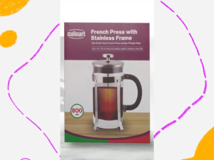 Culinart 800ml French Press Borosilicate With Stainless Plunger Teko Saringan Teh Kopi Dengan Pegangan Tahan Panas