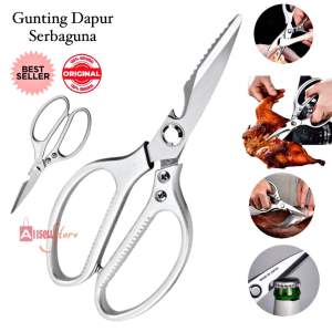 (BISA COD) PROMO Gunting Dapur Jepang Serbaguna / Gunting Stainless Steel / Gunting Daging / Meat Bone Fish Cutting Scissors / Alat Potong / Gunting Super Tajam