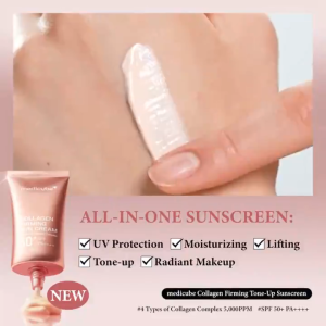 【Stock available now】Medicube Deep Collagen Firming Sunscreen SPF50+ PA++++ sun cream 50ML/Whitening wrinkle improvement UV protection triple  function sunscreen