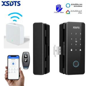 TT-Lock สมาร์ทประตูกระจกล็อคบลูทูธลายนิ้วมือ Biometric รหัสผ่านอิเล็กทรอนิกส์ดิจิตอลล็อคสํานักงานธุรกิจแผนก