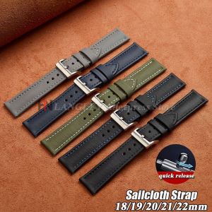 Premium Sailcloth Strap 18mm 19mm 20mm 21mm 22mm for Omega for Rolex Watch Band Durable Nylon Bracelet Quick Release Wristbelts