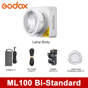 Godox ML100Bi โคมไฟถ่ายภาพแบบพกพาควบคุมบนบอร์ดและแอป120W สองไฟ LED สีสำหรับการบันทึกวิดีโอสตรีมสด