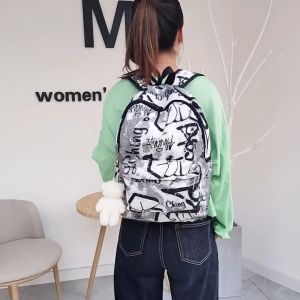 Fashion Letter Backpack School bag college student large capacity fashion backpack canvas bag