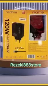 Charger untuk Realme X7 Pro 120W Power Adapter Dukung Pengisian Cepat