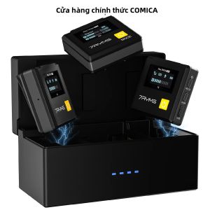 Bộ Micro Cài Áo Không Dây Kép iRAY DW20 PRO 2.4G Có Hộp Sạc Cho Máy Ảnh iPhone DSLR Điện Thoại Thông Minh Máy Tính Bảng Vlogging Micro Điện Dung Đa Hướng