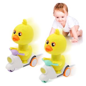 Press the yellow duck back in inertial car 2 pieces of animal cartoon car for 1 2 3 | baby boy toy for 1 year old boy and girl | gift | 1 year old boy 12 to 36 months baby toys | 1 birthday the best gift