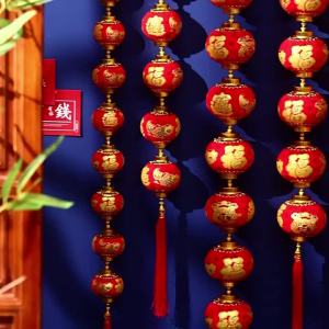 New Year Lantern 2026 New Year Horse Year Blessing Character Series Small Lantern Decoration Living Room Decoration Hanging Decoration Spring Festival Celebration