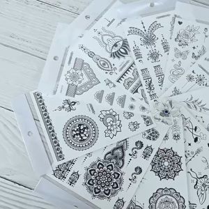 Stiker Tato Seksi Hitam Lengan & Tato Pesta & Pernikahan