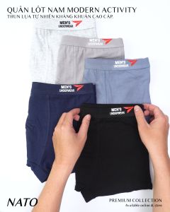 COMBO Quần Lót CAPS NATO Nam Vải Cotton 100% Thun Lạnh Đơn Giản Cao Cấp Màu Đen Xám Trơn Boxer Sịp Đùi Tam Giác Xì Lip Sì