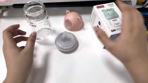 Payoe Bottle Susu Kaca Bayi 80&160ML Anti Bocor Newborn Feeding Bottle BPA Free