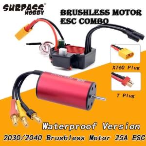 SURPASS HOBBY | Surpass Hobby 2030 2040 Brushless Motor 25A 35A ESC 17g Servo Combo Set for Wltoys 144001 124019 Traxxas 1/18 1/20 RC Car Truck