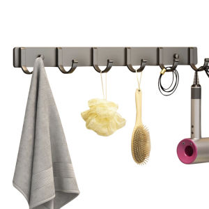 ราวตะขอ ตะขอแขวนผ้าติดผนัง ตะขอแขวนอลูมิเนียม ที่แขวนผ้า ราวแขวนผ้า ตะขอแขวนอเนกประสงค์ กาวติดแน่น รับน้ำหนักได้เยอะ จัดระเบียบบ้าน ประหยัดพื้นที่