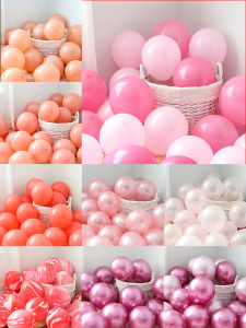 Pink Series Rose Red Balloon Decoration Scene Layout Birthday Gift Children Cartoon Extra Thick Explosion-Proof Balloon Proposal Engagement