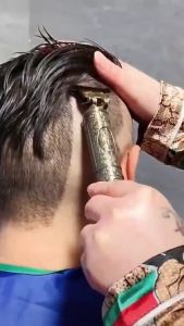 CART Alat Cukur Rambut Kumis Jenggot Profesional Hair Clipper Vintage Elektrik Mesin Sistem Recharge Motif Naga