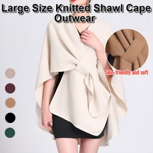 Shawl Cape Outwear European and American Autumn and Winter Knitting Thickened Outerwear