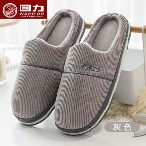 Dép Bông Cao Đến Mắt Cá Chân Mùa Thu Đông Mới Cho Nữ Dép Đi Trong Nhà Ấm Áp Bằng Vải Nhung Chống Trượt Cho Cặp Đôi Dép Thường Ngày