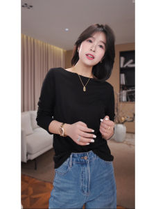 Comfortable Pure Color Long Sleeve Womens Base Shirt GZQJ Spring 2025 New Arrival Breathable Blend of Lyocell Wool And Spandex
